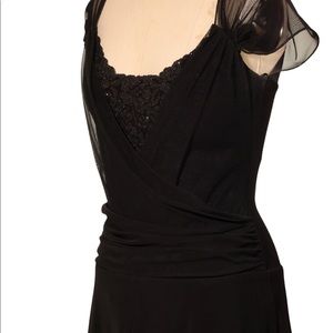 Tadashi, black floor length dress